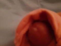 Jerking into cotton panties